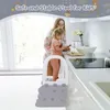 Escalera infantil de 2 peldaños con barandilla y peldaños Vista previa de la imagen del producto 2
