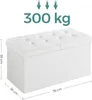 SONGMICS Sitztruhen faltbar 80L Stauraum 76x38x38cm bis 300 Produktbild-Vorschau 5