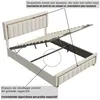 CDGlobal letto imbottito 160x200cm con rete a doghe, letto Anteprima dell’immagine prodotto 4