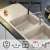 QUADRON Spülbecken NEAL 121 Granitspüle Küche, Größe: 116 x Produktbild-Vorschau 2