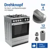 Knebel Set 4 Stück mit Adaptern Drehknopfset 38mmØ Produktbild-Vorschau 2