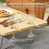 Outsunny proutěný piknikový koš piknikový kufr pro 4 osoby Náhled obrázku produktu 5