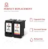 Two ink cartridges are shown with marketing text and icons highlighting features. Produktbild-Vorschau