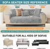 Kaninchen Plüsch Sofabezug L Form 1/2/3/4 Sitzer Sofa Produktbild-Vorschau 3