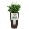 LECHUZA Pot de plantes RONDO Premium 40 Taupe brillant | Voir les images du produit 5