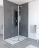Volet pivotant pour paroi de douche fixe - 40x200cm - Verre Voir les images du produit 2