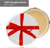 A white jar lid decorated with a red ribbon bow, shown next to an open jar lid. Anteprima dell’immagine prodotto