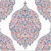 MuchoWow® Mauspad Mousepad Muster - Blau - Orange 20x20 cm Produktbild-Vorschau 1