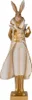 Clayre & Eef Figurine Lapin 11x8x33 cm Doré Blanc Voir les images du produit 1