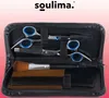 A black case containing hairdressing scissors, a comb, and a brush, with the brand name 'soulima.' above. Anteprima dell’immagine prodotto