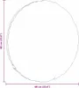 A top-down view of a round cushion with dimensions indicated. Podgląd zdjęcia produktu