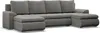 U-Sofa mit Schlaffunktion Foresta, 2 Chaiselongues, Produktbild-Vorschau 2