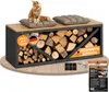 BLACK OAK Kaminholzregal OHIO 102x41x35cm schwarz modern Produktbild-Vorschau 1