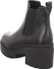 A black leather chelsea boot with a thick platform sole is shown from the side. Produktbild-Vorschau