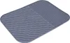 A grey silicone drying mat with a wavy pattern on one side and a raised bumpy pattern on the other. Produktbild-Vorschau