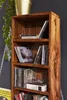 A wooden CD shelf filled with CDs, with a gold bucket and greenery in the background. Anteprima dell’immagine prodotto