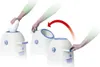 A sequence of three images showing how to use a diaper pail. Produktbild-Vorschau