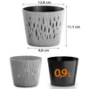 doniczka z wkładem SANDY ROUND - szary kamienny 12,8xh11cm Podgląd zdjęcia produktu 5