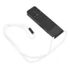 A black MP3 player with a white lanyard, isolated on a white background. Voir les images du produit