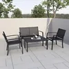 Mondeer Gartenmöbel 4er Set Sitzgruppe Balkonset 4 Personen Produktbild-Vorschau 2