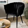 HOMLA PRINSSI Veloursstuhl schwarz 64x54x73 cm Produktbild-Vorschau 5