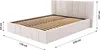 A white upholstered bed frame with a slatted base, shown from a diagonal angle. Produktbild-Vorschau