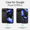 Two Google Pixel phones with cases are shown side-by-side, with text indicating they are cases for Google Pixel 9 and 9 Pro. Produktbild-Vorschau