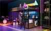 Lit superposé gaming 140 x 200 cm en métal, avec bureau, Voir les images du produit 14