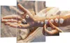Bild auf Leinwand - Leinwandbild - 4 Teile - Muschel Hand Produktbild-Vorschau 1