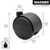 WAGNER Meubelrol / Dubbele rol, hard - Diameter Ø 40 mm, Productafbeelding-voorbeeld 2