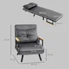 HOMCOM Fauteuil-lit, canapé individuel avec fonction lit, Voir les images du produit 6
