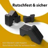 BigDean 16x Füßchen Untersetzer Spezial Anthrazit Produktbild-Vorschau 4