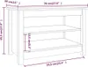 Panca porta scarpe vidaXL bianca 70x38x45,5 cm in legno Anteprima dell’immagine prodotto 7