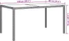 vidaXL Záhradný stôl 150x90x75 cm Tvrdené sklo Poly ratan Náhľad obrázku produktu 7