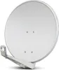 A satellite dish mounted on a bracket, isolated on a white background. Produktbild-Vorschau