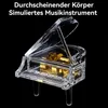 Romantisches Klavier-Ornament mit Spieluhr – Mechanischer Produktbild-Vorschau 3