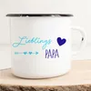 Huuraa Emaille Tasse Lieblings Papa Geschenk Kaffeebecher Produktbild-Vorschau 1