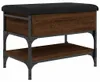 vidaXL Lavice na boty hnědý dubový vzhled 62x42x45 cm Náhled obrázku produktu 1