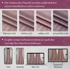 The image shows fabric samples under different lighting conditions and product images displayed on various devices. Voir les images du produit