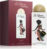 A product shot of a perfume bottle and its box, featuring an illustration of a woman drumming. Anteprima dell’immagine prodotto