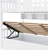 Close-up view of the lifting mechanism and wooden slats of a white bunk bed. Náhľad obrázku produktu