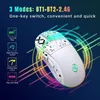 A white gaming mouse with colorful RGB lighting effects and feature callouts. Produktbild-Vorschau