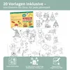 A collection of coloring pages for window color art, featuring various designs like unicorns, dinosaurs, and seasonal themes. Produktbild-Vorschau
