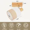ZMH LED Faretto da soffitto 1 Fiamma Lampada da corridoio, Anteprima dell’immagine prodotto 2