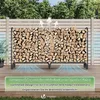 VOUNOT® Kaminholzregal Aussen aus Metall mit wasserdichte Produktbild-Vorschau 7
