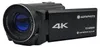 A black AGFA camcorder with its screen open, displaying '4K'. Podgląd zdjęcia produktu