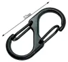 S-Karabiner 32mm klein Edelstahl schwarz Schlüsselanhänger Produktbild-Vorschau 1