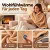 Akku Heizdecke Umhang 150x82cm, Wärmeponcho aus Plüsch mit Produktbild-Vorschau 6