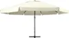 A cream-colored patio umbrella with a black pole and base, shown against a white background. Náhľad obrázku produktu