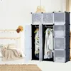 UISEBRT DIY Système d'étagères Armoire Penderie Avec porte Voir les images du produit 8